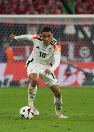 National team, football, UEFA Euro2024, Euro 2024, Dortmund, Germany Denmark Jamal Musiala, Germany, action, single image