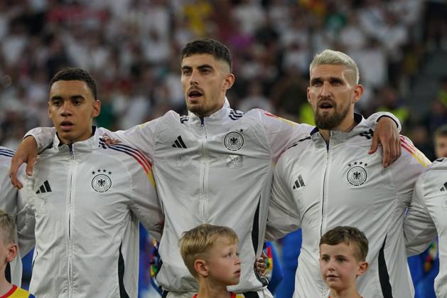National team, football, UEFA Euro2024, Euro 2024, Dortmund, Germany Denmark Jamal Musiala, Kai Havertz, Robert Andrich Germany, action, single image