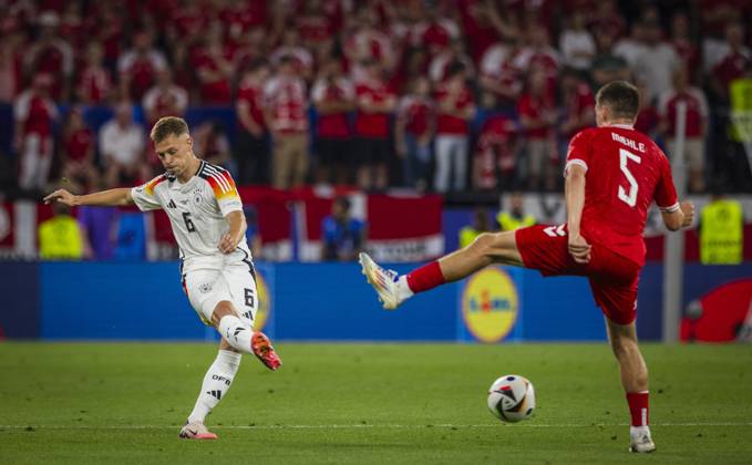 Dortmund, Germany 29th Jun 2024 Joshua Kimmich DFB Joakim Maehle Denmark Germany Denmark Denmark 29 06 2024