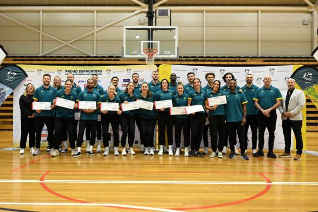 Paris 2024, Olympics, presentation of Australias basketball teams in Melbourne