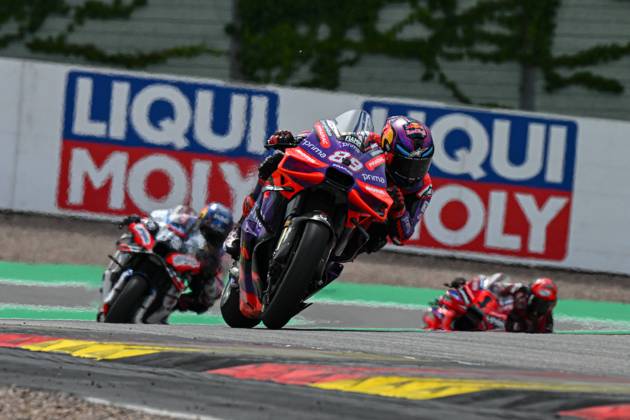 Sprint race of MotoGP Liqui Moly Motorrad Grand Prix Deutschland at Sachsenring Circuit. July 06 2024 In picture: Jorge Martin Carrera al Sprint del Gran Premio Liqui Moly Motorrad de MotoGP de Alemania en el Circuito de Sachsenring, 06 de Julio de 2024 POOL MotoGP.com Cordon Press Images will be for editorial use only. Mandatory credit: MotoGP.com Cordon Press Cordon Press Cordon Press