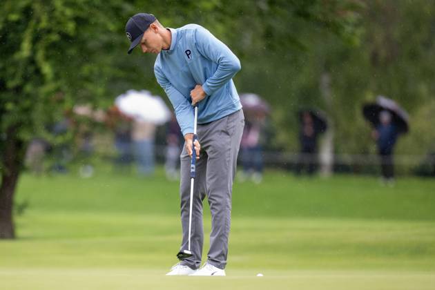 Matti Schmid on the green putting, BMW International Open 2024, Golf, 07 07 2024 Munich Bavaria Germany Copyright: xkolbert-press UlrichxGamelx