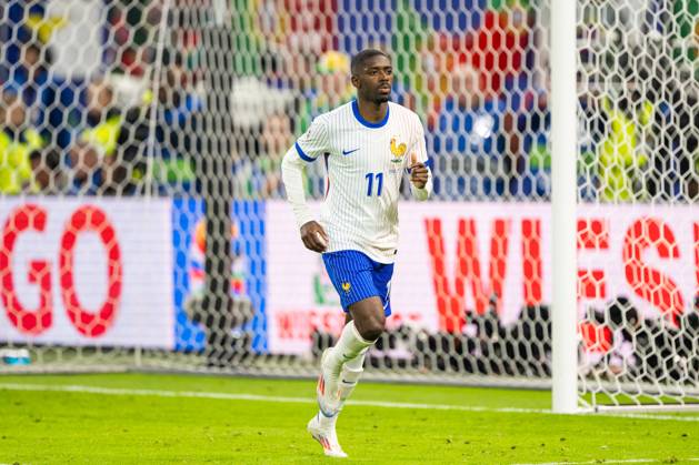 Portugal v France, UEFA EURO, EM, Europameisterschaft,Fussball 2024, Hamburg, Germany Hamburg, Germany. 05th, July 2024. Ousmane Dembele (11) of France scores during the penalty shoot out at the UEFA Euro 2024 quarter final match between Portugal and France at Volksparkstadion in Hamburg. Hamburg Germany Copyright: xGonzalesxPhoto FrederikkexJensenx