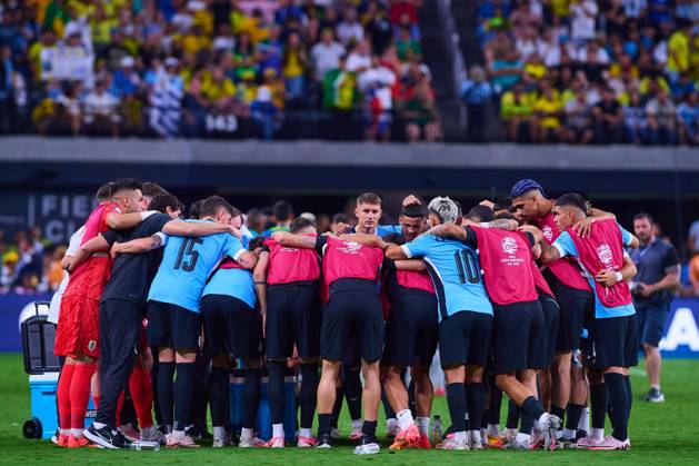 RECORD DATE NOT STATED Copa America USA 2024 Uruguay (4p) 0-0 (2p) Brazil - Quarter-final Players of Uruguay during the CONMEBOL Copa America 2024 Quarter-final match between Uruguay and Brazil, at Allegiant Stadium, on July 06, 2024 in Las Vegas, Nevada, United States. LAS VEGAS NEVADA UNITED STATES Copyright: xJONATHANxDUENASx 20240706215556_CA_QF_2024_URU_BRA_URUGUAY243