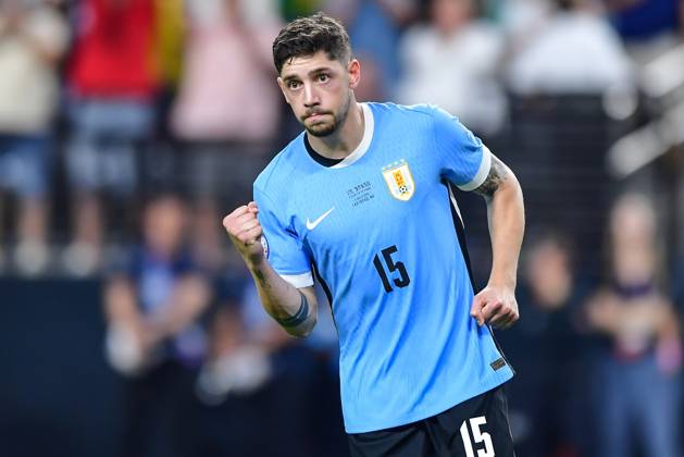 RECORD DATE NOT STATED Copa America USA 2024 Uruguay (4p) 0-0 (2p) Brazil - Quarter-final Federico Valverde of Uruguay during the CONMEBOL Copa America 2024 Quarter-final match between Uruguay and Brazil, at Allegiant Stadium, on July 06, 2024 in Las Vegas, Nevada, United States. LAS VEGAS NEVADA UNITED STATES Copyright: xIsaacxOrtizx 20240706220113_CA_QF_2024_URU_BRA_VALVERDE254