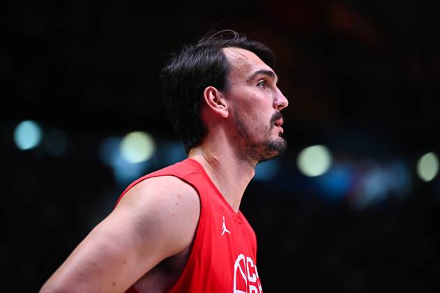 Croatia v Greece - FIBA Olympic Qualifying Tournament 2024 Final Dario Saric of Croatia is playing during the FIBA Olympic Qualifying Tournament 2024 Final match between Croatia and Greece at Peace & Friendship Stadium on July 7, 2024, in Piraeus, Greece. Piraeus Greece  Copyright: xStefanosxKyriazisx originalFilename:kyriazis-croatiav240707_npvfo