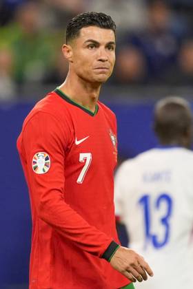 Portugal s Cristiano Ronaldo during a quarterfinal match between Portugal and France at the Euro 2024 soccer tournament in Hamburg, Germany - Friday Saturday July 6, 2024. - Soccer . Copyright: xFabioxFerrari LaPressex