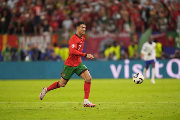 Portugal s Cristiano Ronaldo during a quarterfinal match between Portugal and France at the Euro 2024 soccer tournament in Hamburg, Germany - Friday Saturday July 6, 2024. - Soccer . Copyright: xFabioxFerrari LaPressex