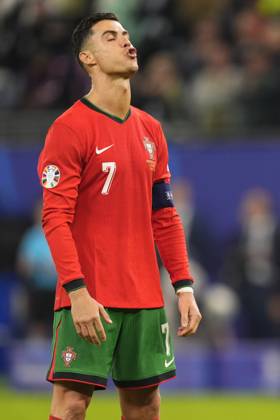 Portugal s Cristiano Ronaldo during a quarterfinal match between Portugal and France at the Euro 2024 soccer tournament in Hamburg, Germany - Friday Saturday July 6, 2024. - Soccer . Copyright: xFabioxFerrari LaPressex