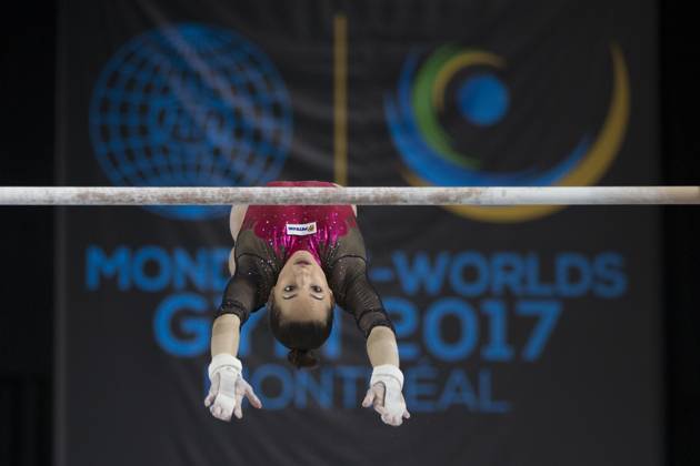 Artistic Gymnastics World Championships OCT 1 October 1, 2017: Gymnast Larisa Iordache (ROU) at podium training, during the 47th FIG Artistic Gymnastics World Championships in Montreal, Canada. Iordache suffered an achilles tear just before the start of competition and had to withdraw. Melissa J. Perenson CSM Montreal California Canada EDITORIAL USE ONLY Copyright: xx ZUMA-20171001_zaf_c04_295.jpg MelissaxJ.xPerensonx csmphototwo295090