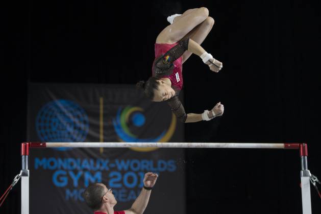 Artistic Gymnastics World Championships OCT 1 October 1, 2017: Gymnast Larisa Iordache (ROU) at podium training, during the 47th FIG Artistic Gymnastics World Championships in Montreal, Canada. Iordache suffered an achilles tear just before the start of competition and had to withdraw. Melissa J. Perenson CSM Montreal California Canada EDITORIAL USE ONLY Copyright: xx ZUMA-20171001_zaf_c04_307.jpg MelissaxJ.xPerensonx csmphototwo295093