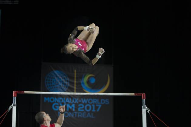 Artistic Gymnastics World Championships OCT 1 October 1, 2017: Gymnast Larisa Iordache (ROU) at podium training, during the 47th FIG Artistic Gymnastics World Championships in Montreal, Canada. Iordache suffered an achilles tear just before the start of competition and had to withdraw. Melissa J. Perenson CSM Montreal California Canada EDITORIAL USE ONLY Copyright: xx ZUMA-20171001_zaf_c04_320.jpg MelissaxJ.xPerensonx csmphototwo295101