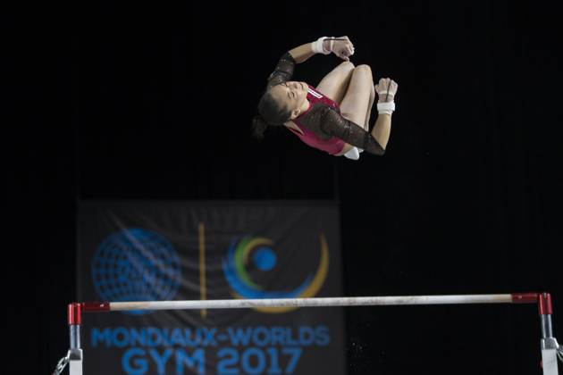 Artistic Gymnastics World Championships OCT 1 October 1, 2017: Gymnast Larisa Iordache (ROU) at podium training, during the 47th FIG Artistic Gymnastics World Championships in Montreal, Canada. Iordache suffered an achilles tear just before the start of competition and had to withdraw. Melissa J. Perenson CSM Montreal California Canada EDITORIAL USE ONLY Copyright: xx ZUMA-20171001_zaf_c04_308.jpg MelissaxJ.xPerensonx csmphototwo295112