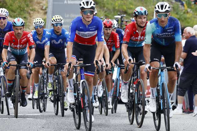 Tour de France 2024 - Stage 14 SAINT-LARY-SOULAN PLA D ADET, FRANCE - JULY 13 : Van Moer Brent (BEL) of Lotto Dstny during stage 14 of the 111th edition of the Tour de France 2024 cycling race, a stage of 152 kms with start in Pau and finish in Saint-Lary-Soulan Pla d Adet on July 13, 2024 in Saint-Lary-Soulan Pla d Adet, France, 13 07 2024 Saint-Lary-Soulan Pla d Adet France Copyright: xJanxDexMeuleneirx