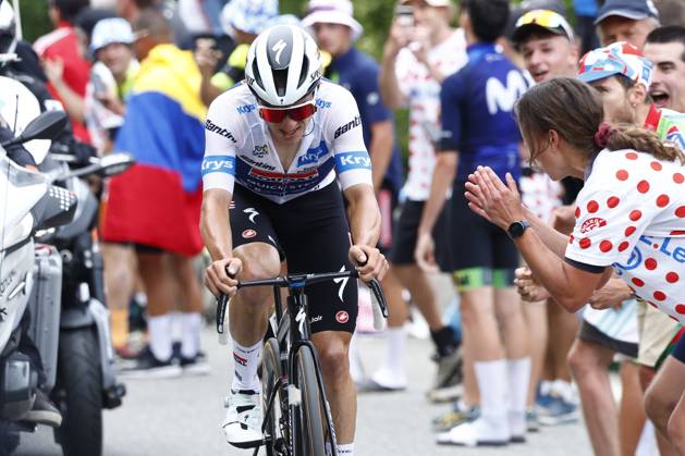 Tour de France 2024 - Stage 14 SAINT-LARY-SOULAN PLA D ADET, FRANCE - JULY 13 : Evenepoel Remco (BEL) of Soudal - Quick Step during stage 14 of the 111th edition of the Tour de France 2024 cycling race, a stage of 152 kms with start in Pau and finish in Saint-Lary-Soulan Pla d Adet on July 13, 2024 in Saint-Lary-Soulan Pla d Adet, France, 13 07 2024 Saint-Lary-Soulan Pla d Adet France Copyright: xJanxDexMeuleneirx