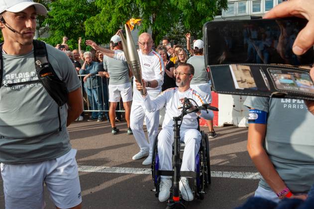 Paris 2024, Olympics, torch relay in Troyes