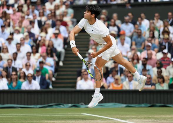 Carlos Alcaraz ESP Mens Singles, Gentlemen s Singles, Final, Final Tennis Wimbledon 2024 Grand Slam ITF ATP WTA AELTC London Great Britain 14 July 2024 Copyright: xJuergenxHasenkopfx