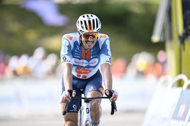 Tour de France 2024 - Stage 15 PLATEAU DE BEILLE, FRANCE - JULY 14 : Degenkolb John (GER) of Team dsm-firmenich PostNL at the finish line during stage 15 of the 111th edition of the Tour de France 2024 cycling race, a stage of 198 kms with start in Loudenvielle and finish in Plateau de Beille on July 14, 2024 in Plateau de Beille, France, 14 07 2024 Plateau de Beille France Copyright: xNicoxVereeckenx