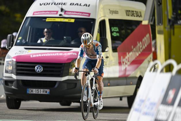 Tour de France 2024 - Stage 15 PLATEAU DE BEILLE, FRANCE - JULY 14 : Welten Bram (NED) of Team dsm-firmenich PostNL pictured during stage 15 of the 111th edition of the Tour de France 2024 cycling race, a stage of 198 kms with start in Loudenvielle and finish in Plateau de Beille on July 14, 2024 in Plateau de Beille, France, 14 07 2024 Plateau de Beille France Copyright: xNicoxVereeckenx