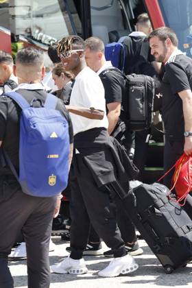 Euro 2024 Winner Spanish Team Arriving At Madrid Airport Nico Williams upon his arrival at the airport, July 15, 2024, in Madrid, Spain. Photo by Antonio Gutiérrez Europa Press ABACAPRESS.COM Madrid Spain Copyright: xEuropaxPress ABACAx