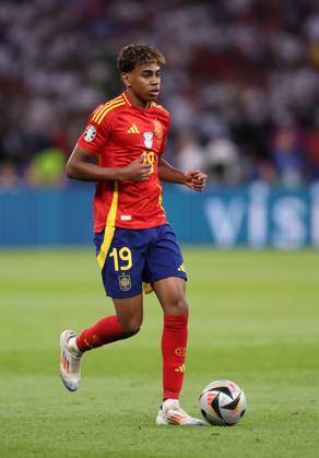 Berlin, Germany, 14th July 2024. Lamine Yamal of Spain during the UEFA European Championships final match at Olympiastadion, Berlin. Picture credit should read: David Klein Sportimage EDITORIAL USE ONLY. No use with unauthorised audio, video, data, fixture lists, club league logos or live services. Online in-match use limited to 120 images, no video emulation. No use in betting, games or single club league player publications. SPI-3228-0210