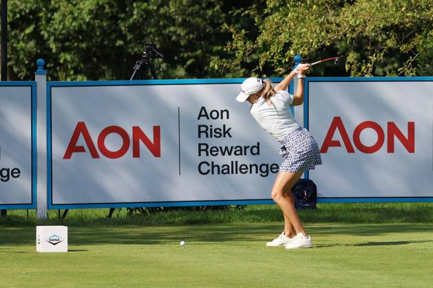 SYLVANIA, OH - JULY 18: LPGA, Golf Damen golfer Nataliya Guseva plays her tee shot on the 17th hole during the first round of the 2024 Dana Open on July 18, 2024, at Highland Meadows Golf Club in Sylvania, Ohio. (Photo by Brian Spurlock Icon Sportswire) GOLF: JUL 18 LPGA Dana Open EDITORIAL USE ONLY Icon2407182