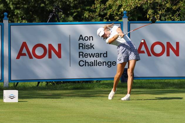 SYLVANIA, OH - JULY 18: LPGA, Golf Damen golfer Nataliya Guseva plays her tee shot on the 17th hole during the first round of the 2024 Dana Open on July 18, 2024, at Highland Meadows Golf Club in Sylvania, Ohio. (Photo by Brian Spurlock Icon Sportswire) GOLF: JUL 18 LPGA Dana Open EDITORIAL USE ONLY Icon2407184