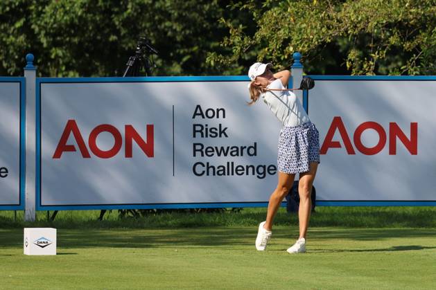 SYLVANIA, OH - JULY 18: LPGA, Golf Damen golfer Nataliya Guseva plays her tee shot on the 17th hole during the first round of the 2024 Dana Open on July 18, 2024, at Highland Meadows Golf Club in Sylvania, Ohio. (Photo by Brian Spurlock Icon Sportswire) GOLF: JUL 18 LPGA Dana Open EDITORIAL USE ONLY Icon2407185