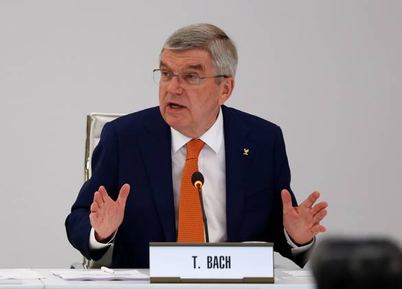 Sport Bilder des Tages (240720) -- PARIS, July 20, 2024 -- International Olympic Committee (IOC) President Thomas Bach delivers a speech during the IOC Executive Board meeting in Paris, July 20, 2024. ( Reuters Pool via Xinhua) (SP)FRANCE-PARIS Olympic Games, Olympische Spiele, Olympia, OS IOC-EXECUTIVE BOARD MEETING KaixPfaffenbach
