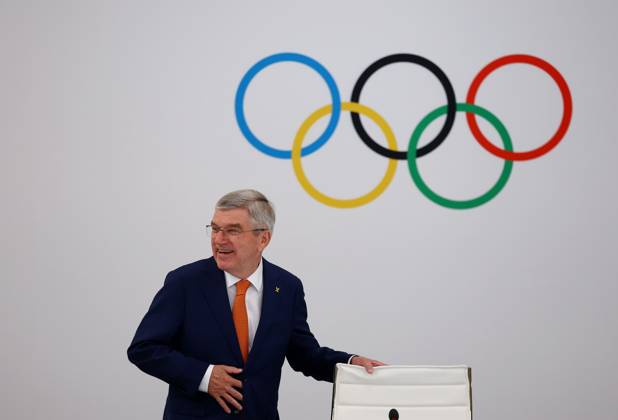 (240720) -- PARIS, July 20, 2024 -- International Olympic Committee (IOC) President Thomas Bach attends the IOC Executive Board meeting in Paris, July 20, 2024. ( Reuters Pool via Xinhua) (SP)FRANCE-PARIS Olympic Games, Olympische Spiele, Olympia, OS IOC-EXECUTIVE BOARD MEETING KaixPfaffenbach