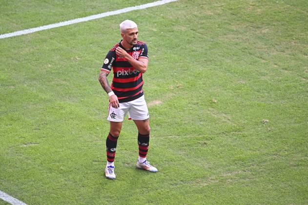 Flamengo e Criciúma campeonato Brasileiro BRASÍLIA, DF - 20.07.2024: FLAMENGO E CRICIÚMA CAMPEONATO BRASILEIRO - Photo, Arrascaeta. This Saturday (20) Flamengo and Criciúma compete in the 18th round of the Brazilian championship at the Mané Garrincha stadium in Brasília. (Photo: Ton Molina Fotoarena) x2577338x TonxMolina