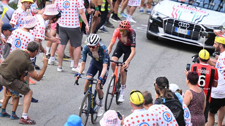 20-07-2024 Tour De France; Tappa 20 Nice - Col De La Couillole; 2024, Visma - Lease A Bike; 2024, Ineos Grenadiers; Kelderman, Wilko; De Plus, Laurens; Col De La Couillole;