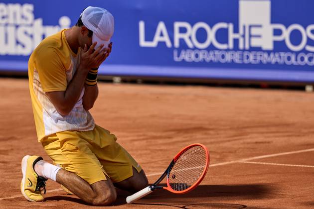 BASTAD, SWEDEN 20240721 Nuno Borges, Portugal cheers after the final against Rafael Nadal, Spain at the Nordea Open tennis tournament in Bastad BASTAD SWEDEN Tennis x11507x Copyright: xAndersxBjurö TTx NORDEA OPEN 2024 FINAL