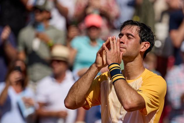 BASTAD, SWEDEN 20240721 Nuno Borges, Portugal cheers after the final against Rafael Nadal, Spain at the Nordea Open tennis tournament in Bastad BASTAD SWEDEN Tennis x11507x Copyright: xAndersxBjurö TTx NORDEA OPEN 2024 FINAL