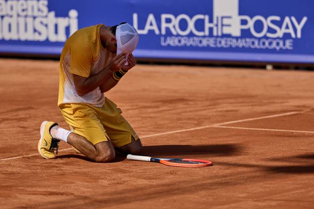 BASTAD, SWEDEN 20240721 Nuno Borges, Portugal cheers after the final against Rafael Nadal, Spain at the Nordea Open tennis tournament in Bastad BASTAD SWEDEN Tennis x11507x Copyright: xAndersxBjurö TTx NORDEA OPEN 2024 FINAL
