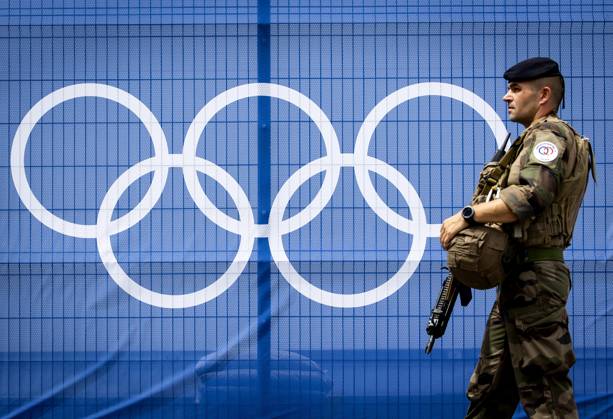 Paris 2024, Olympics, security, police and military in the cityscape