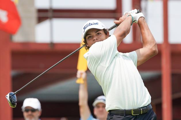 July 23, 2024, Bloomfield Hills, Michigan, USA: Charlie Woods (USA) tees off the first hole - North Course during the second round of the 2024 U.S. Junior Amateur Championship at Oakland Hills Country Club. Bloomfield Hills USA - ZUMAw109 20240723_fap_w109_014 Copyright: xDebbyxWongx