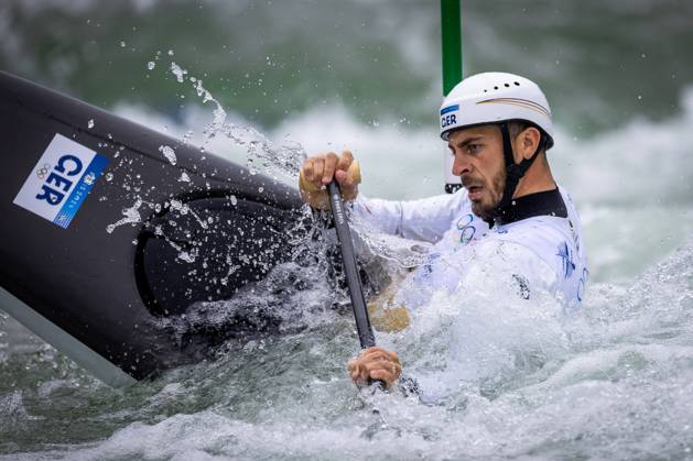 Bilder des Jahres 2024, Sport 07 Juli Sport Themen der Woche KW30 Sport Bilder des Tages Paris 2024 Olympic Games, Olympische Spiele, Olympia, OS Vaires-sur-Marne Nautical Stadium, Paris, France 27 7 2024 Men™s Canoe Slalom Single Heats 1st Run Germany™s Sideris Tasiadis Sideris Tasiadis 27 7 2024  Copyright: x INPHO MorganxTreacyx MT2_1960