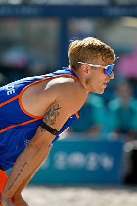Olympic Games Beach Volleyball Paris 28 07 2024 Preliminary round, men, NED vs ITA, Steven Van De Velde Copyright: xBEAUTIFULxSPORTS TomxBlochx