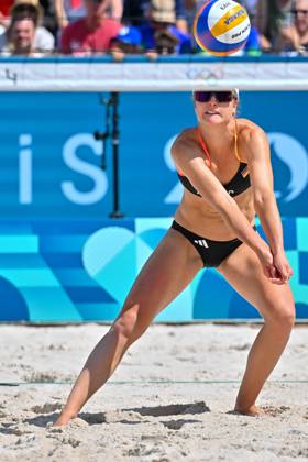 Olympic Games Beach Volleyball Paris 28 07 2024 Preliminary round, Women, GER FRA Svenja Mueller, Copyright: xBEAUTIFULxSPORTS TomxBlochx