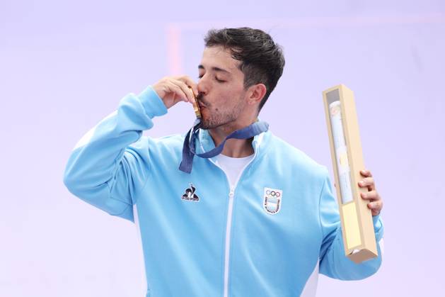 Paris 2024, Cycling, BMX Freestyle Park, Men, Olympic Champion Jose Torres Gil