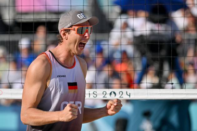 Olympic Games Beach Volleyball Paris 01 08 2024 Preliminary round, Men, GER AUS, Nils Ehlers 1, GER , Copyright: xBEAUTIFULxSPORTS TomxBlochx