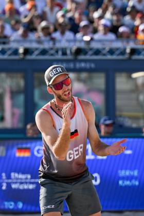 Olympic Games Beach Volleyball Paris 01 08 2024 Preliminary round, Men, GER AUS, Clemens Wickler 2, GER , Copyright: xBEAUTIFULxSPORTS TomxBlochx