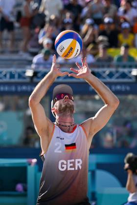 Olympic Games Beach Volleyball Paris 01 08 2024 Preliminary round, Men, GER AUS, Clemens Wickler 2, GER , Copyright: xBEAUTIFULxSPORTS TomxBlochx