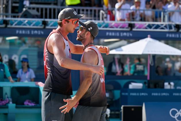 Olympic Games Beach Volleyball Paris 01 08 2024 Preliminary round, Men, GER AUS, Nils Ehlers 1, GER , Clemens Wickler 2, GER , Copyright: xBEAUTIFULxSPORTS TomxBlochx