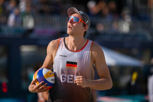 Olympic Games Beach Volleyball Paris 01 08 2024 Preliminary round, Men, GER AUS, Nils Ehlers 1, GER , Copyright: xBEAUTIFULxSPORTS TomxBlochx