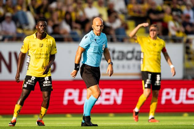 240801 Referee Luis Godinho during the UEFA Europa League qualification match between Elfsborg and Sheriff Tiraspol on August 1, 2024 in Boras Photo Jörgen Jarnberger BILDBYRAN COP 112 JJ0383 fotboll football soccer fotball uefa europa league kval qualifying round qualification elfsborg sheriff tiraspol bbeng Copyright: JÖRGENxJARNBERGER BB240801JJ078