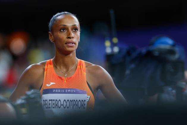 August 3, 2024, Paris, Paris, FRANCE: Ana Peleteiro-Compaore of Spain gestures during the Women s Triple Jump Final of the Athletics at Stade de France during the Paris 2024 Olympics Games on August 3, 2024 in Paris, France. Paris FRANCE - ZUMAa181 20240803_zaa_a181_311 Copyright: xAntonioxMartinezx