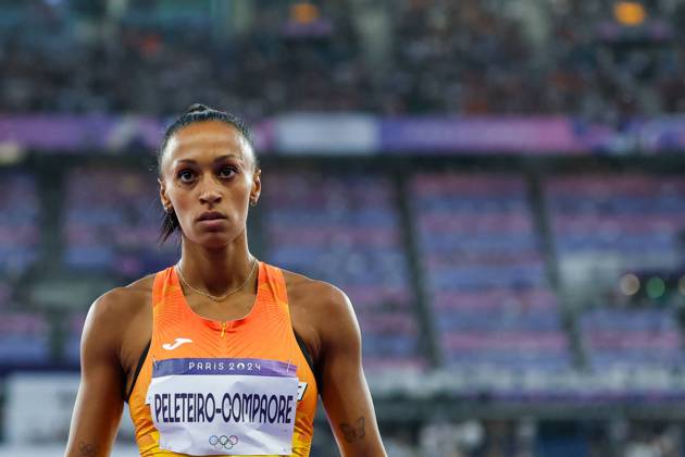 August 3, 2024, Paris, Paris, FRANCE: Ana Peleteiro-Compaore of Spain looks on during the Women s Triple Jump Final of the Athletics at Stade de France during the Paris 2024 Olympics Games on August 3, 2024 in Paris, France. Paris FRANCE - ZUMAa181 20240803_zaa_a181_330 Copyright: xAntonioxMartinezx