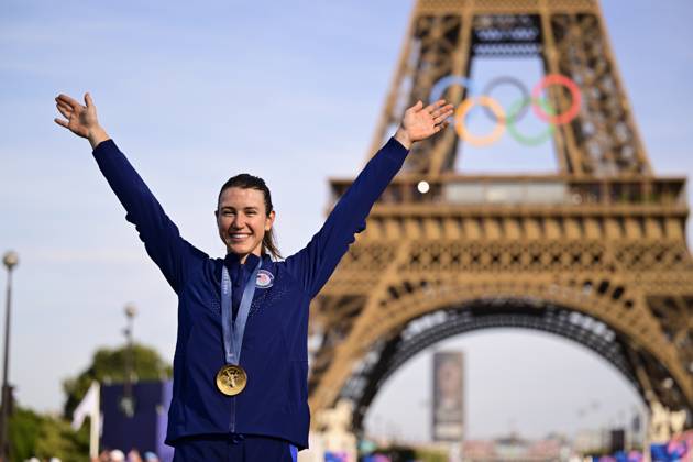 Paris 2024, cycling, women, road race, Olympic champion Kristen Faulkner